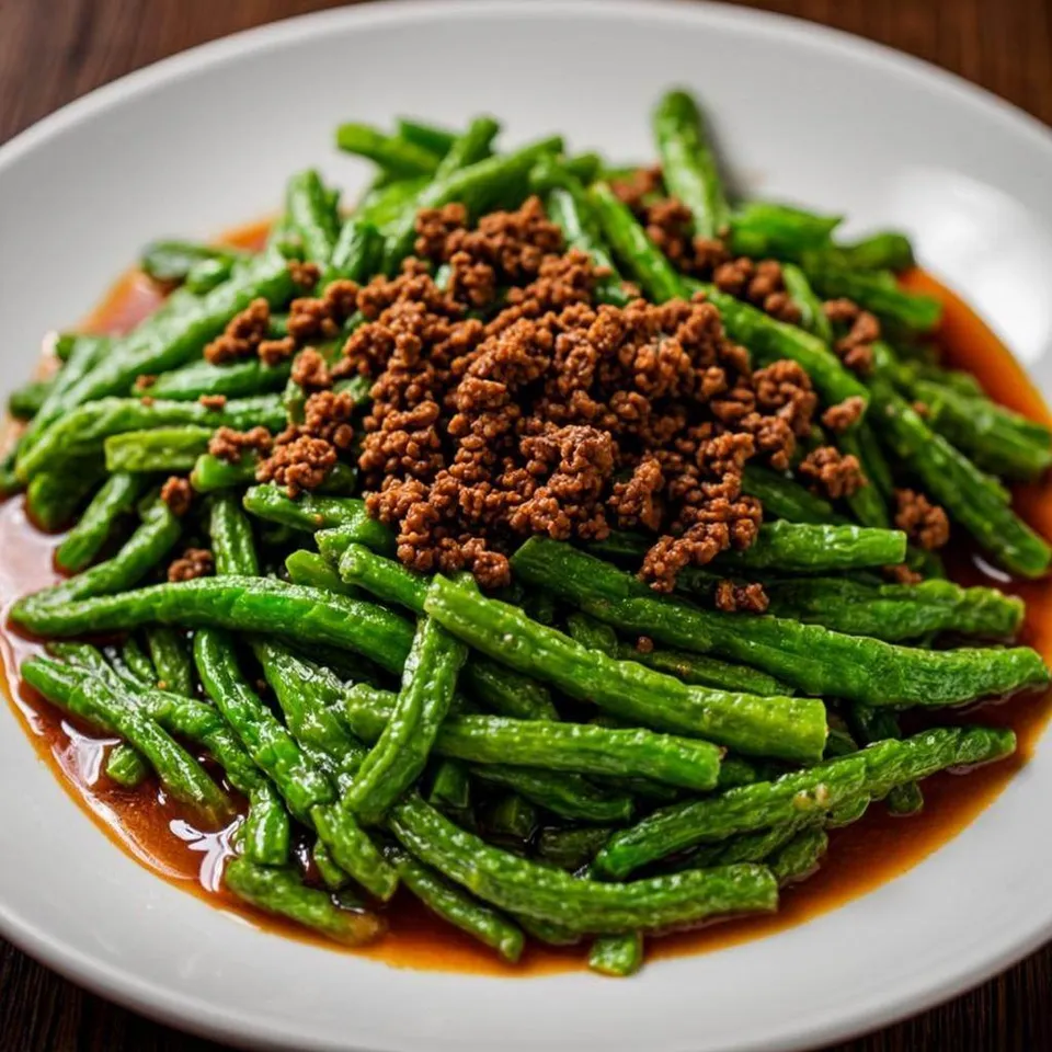 欖菜肉鬆四季豆